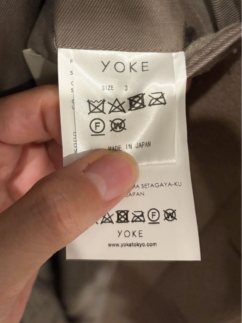 【アラ】YOKE オーバーサイズ ウール切替コート サイズ3