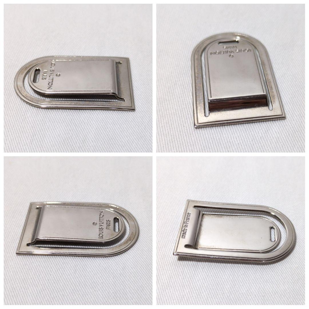 良好　ルイヴィトン　シルバー　パンス ア ビエ ポルト アドレス　マネークリップ