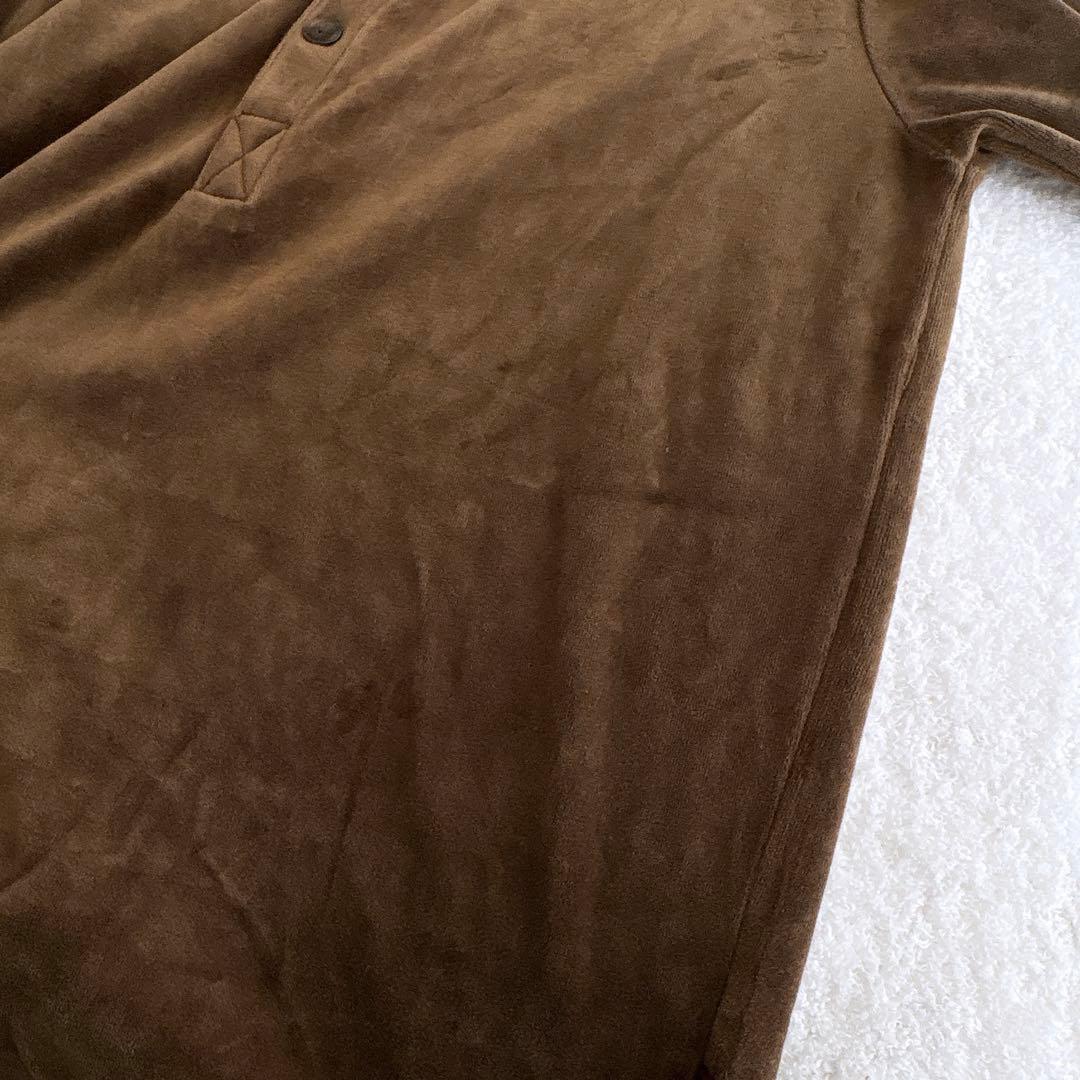 【RRL】三ツ星初期タグ ベロアプルオーバー シャツ S 長袖希少 名作品