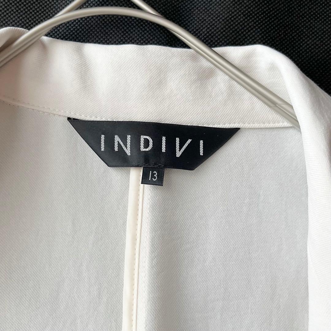 【大きいサイズ】INDIVI ダブルジャケット パンツ スーツ グレージュ