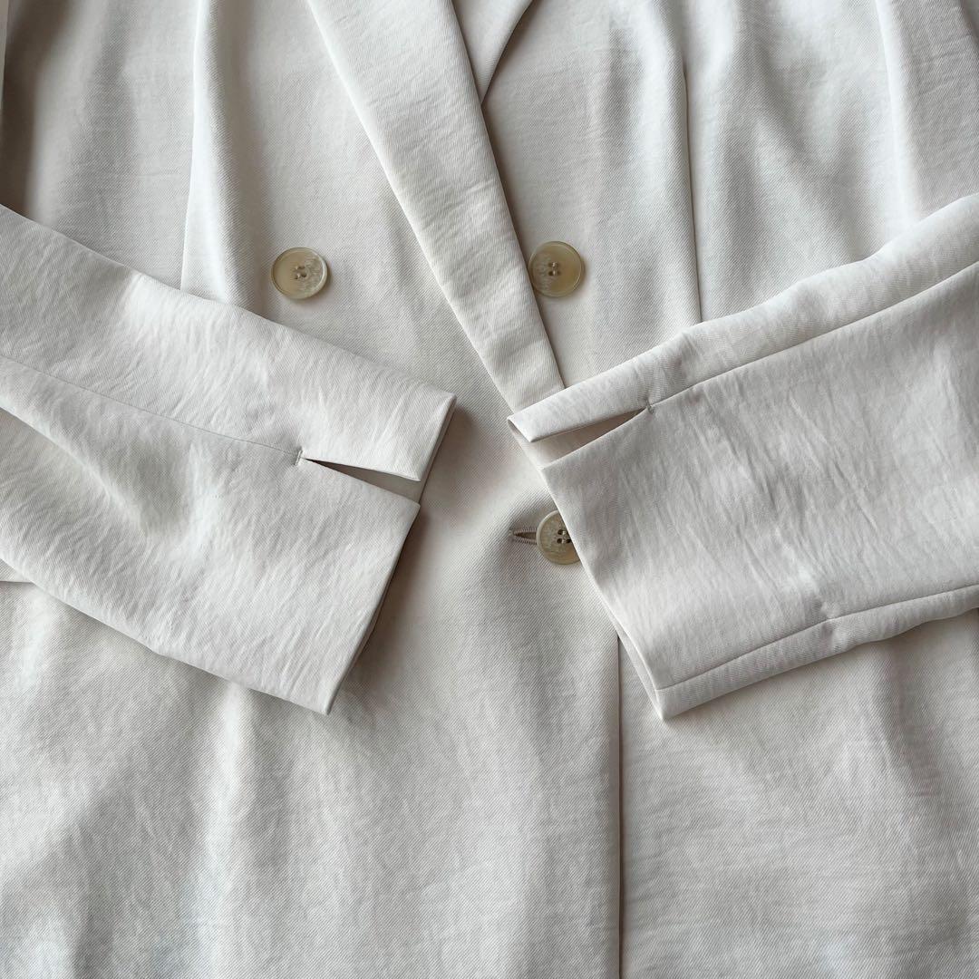 【大きいサイズ】INDIVI ダブルジャケット パンツ スーツ グレージュ