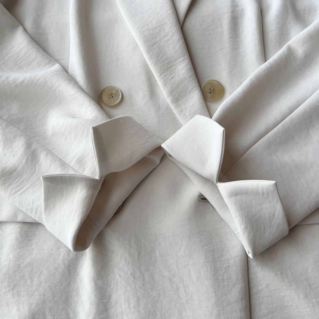 【大きいサイズ】INDIVI ダブルジャケット パンツ スーツ グレージュ