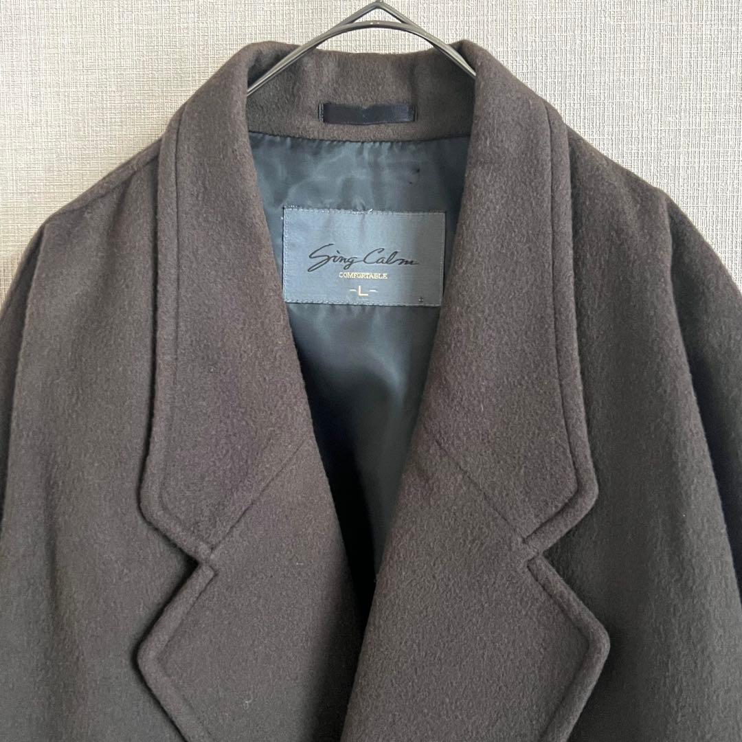 vintage ウールカシミヤ ダブルブレストジャケット ブルゾン ブラウン