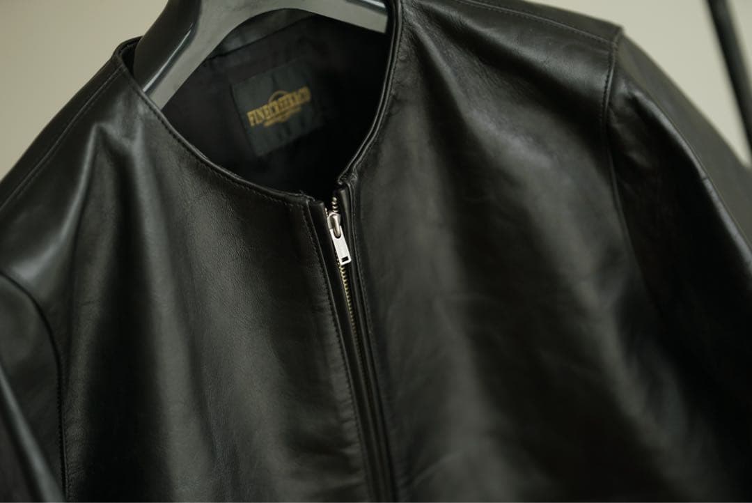 FINE CREEK＆Co. ノーカラー レザー ジャケット Bud 40