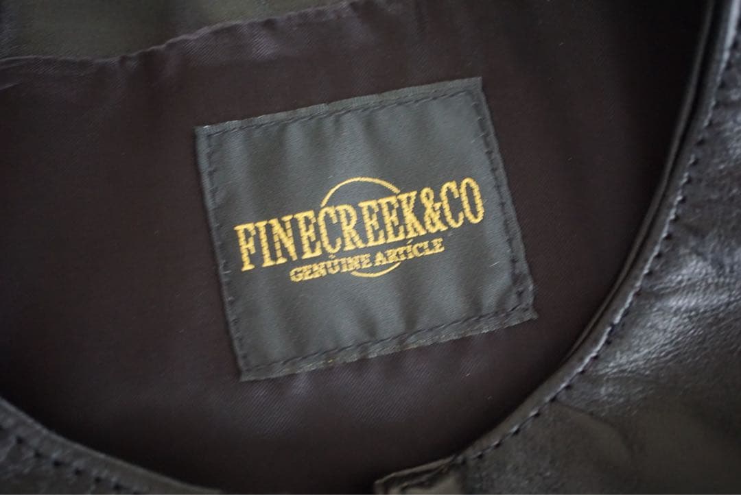 FINE CREEK＆Co. ノーカラー レザー ジャケット Bud 40