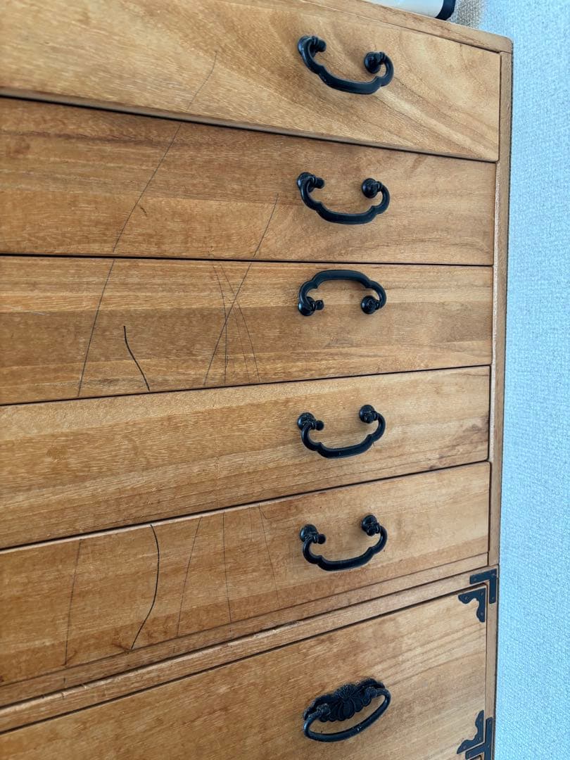 ヴィンテージ 着物箪笥 桐箪笥 ５段 傷汚れあり 昭和レトロ