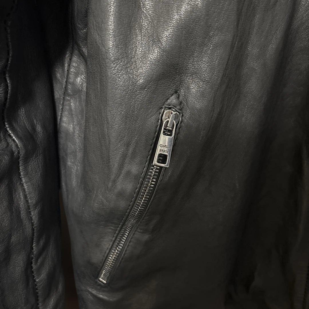 ジョルジオブラット　ラムレザージャケット　サイズ52
