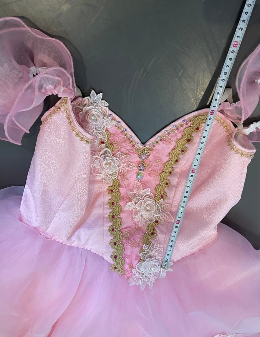 バレエ衣装 大人サイズ 花のワルツなどに 160cm前後 ティアラ.ネックレス付