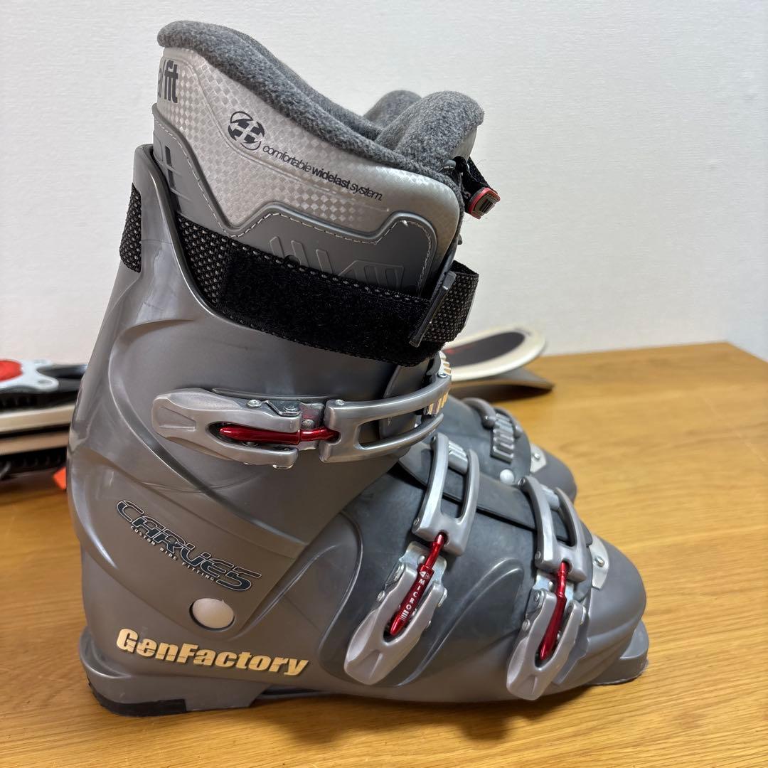 メンズ　ショートスキー　ファンスキーセット　サロモン　26-26.5cmブーツ付