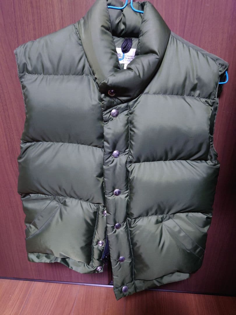 CRESCENT DOWN WORKS ダウンベスト XXS オリーブ