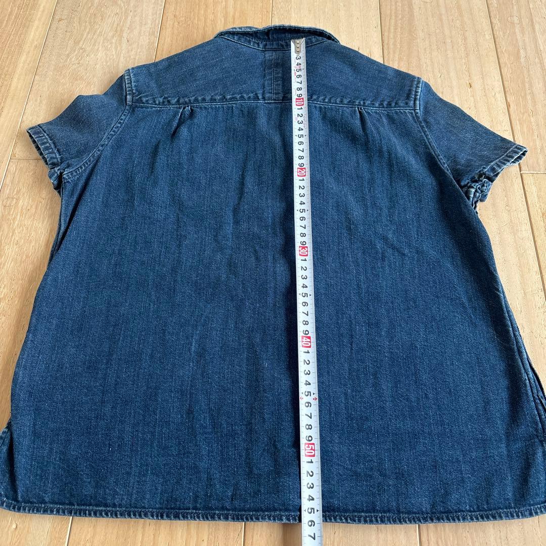 KAPITAL デニムプリーツ　半袖シャツ　XS