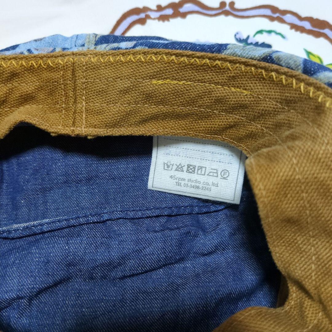 ★45R『新品未使用』ゴマデニムのリリープリントポッポキャップ