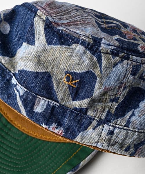 ★45R『新品未使用』ゴマデニムのリリープリントポッポキャップ