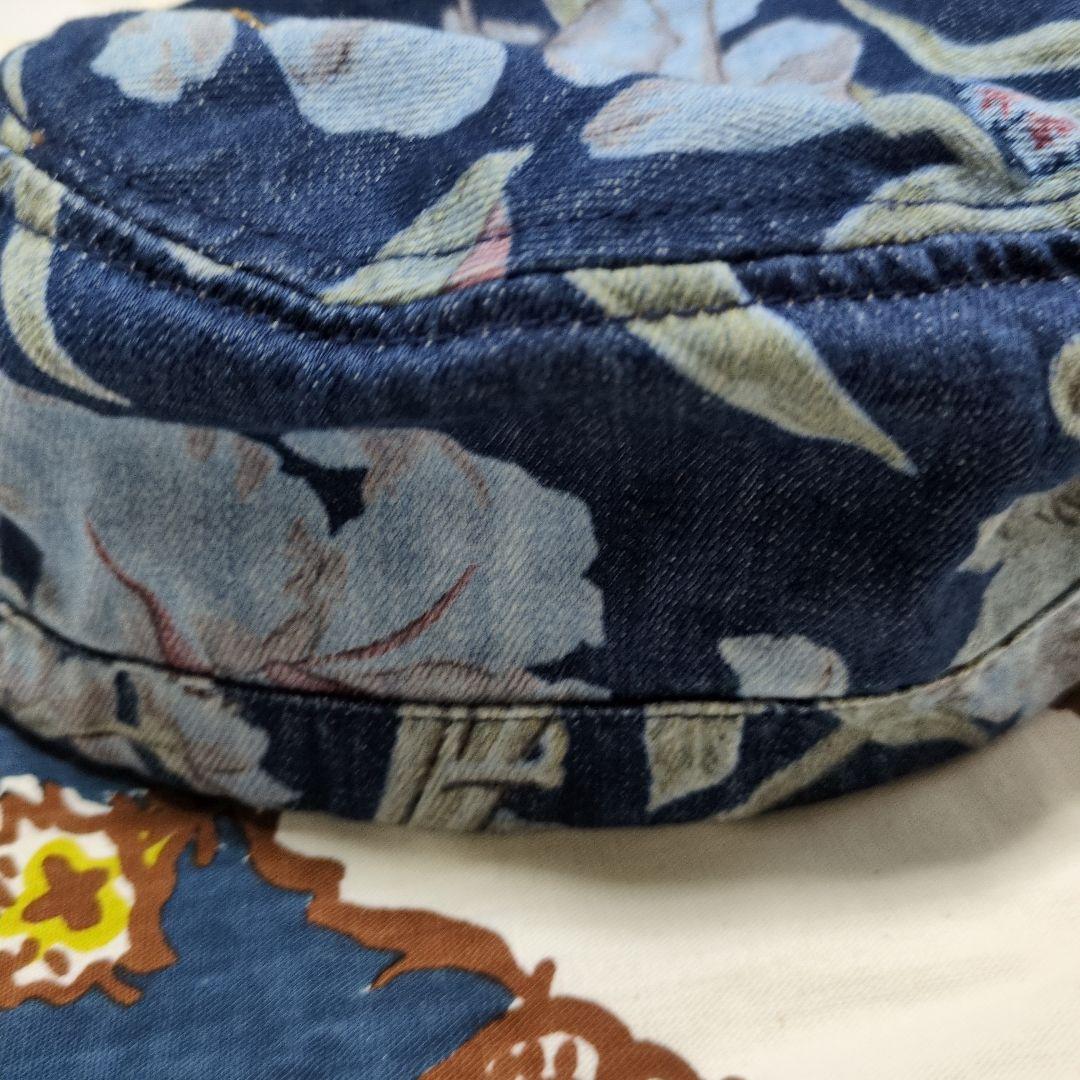 ★45R『新品未使用』ゴマデニムのリリープリントポッポキャップ