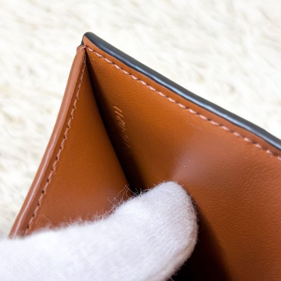 【極美品】セリーヌ 三つ折り財布 トリオンフ マカダム柄 コンパクトウォレット