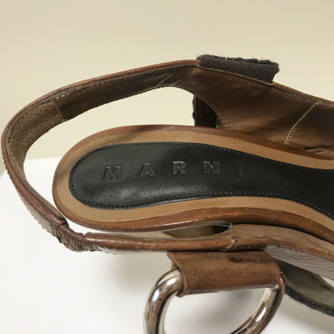 ☆美品 マルニ プラットフォーム ストラップ ハイヒール パンプス イタリア製