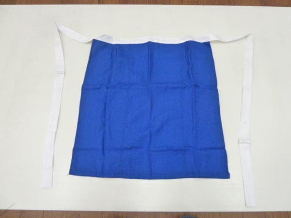腰巻き エプロン ブルー 丈64cm 21枚セット ミドル 前掛け 青 白色ヒモ