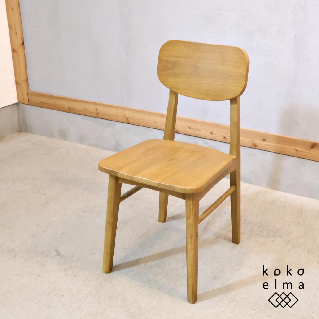 ICHIBA 市場家具 Rasic オーク材 ダイニングチェア レトロ 椅子