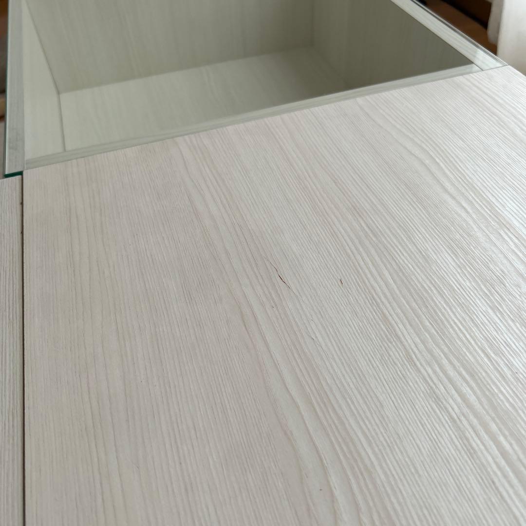 Francfranc パセ ローテーブル 引き出し付き 白 北欧 韓国