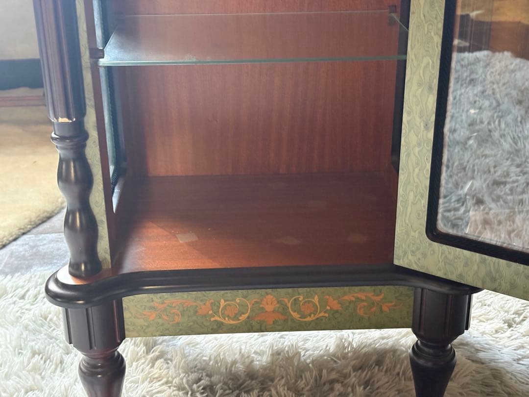 象嵌 キャビネット ガラスケース ショーケース アンティーク ビンテージ YZ