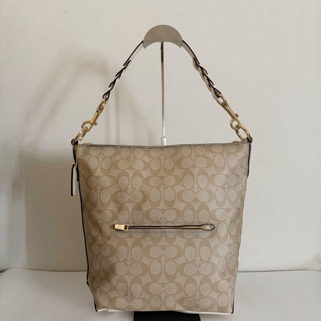 【極美品】COACH コーチ シグネチャー PVC トート ショルダー 2way