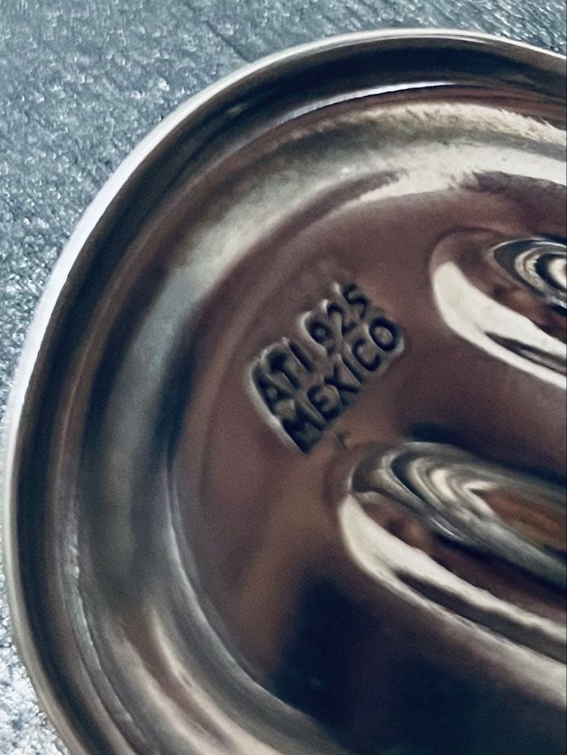 ヴィンテージ シルバーバングル　メキシコシルバー　925 ボーンカフ