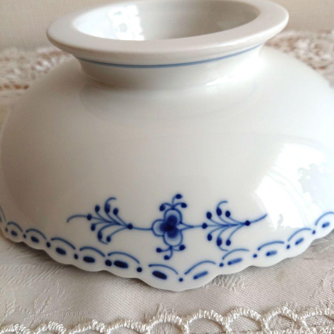 ロイヤルコペンハーゲンブルーフルーテッド ハーフレース 足つき ケーキデニッシュ