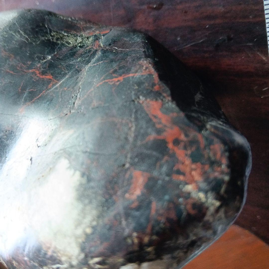 菊花石　天然石 インテリア置物 木製台座付き