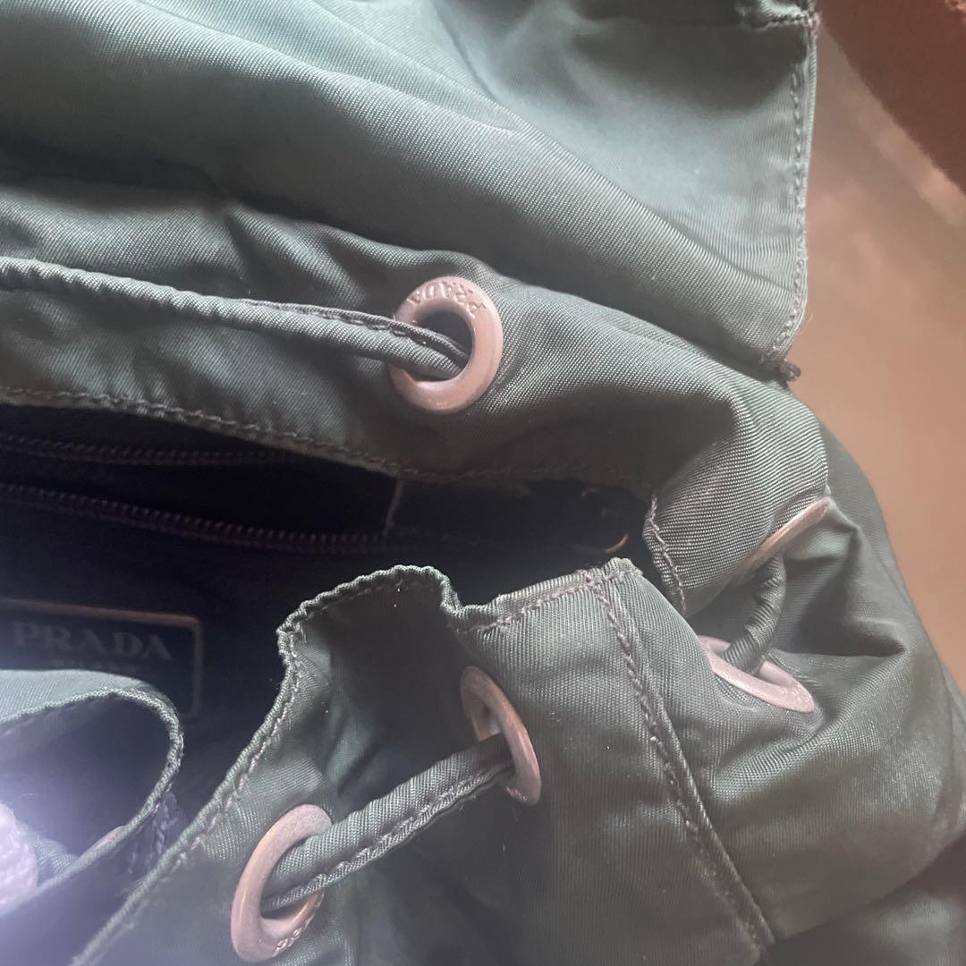 PRADA グリーン リュック確実正規品