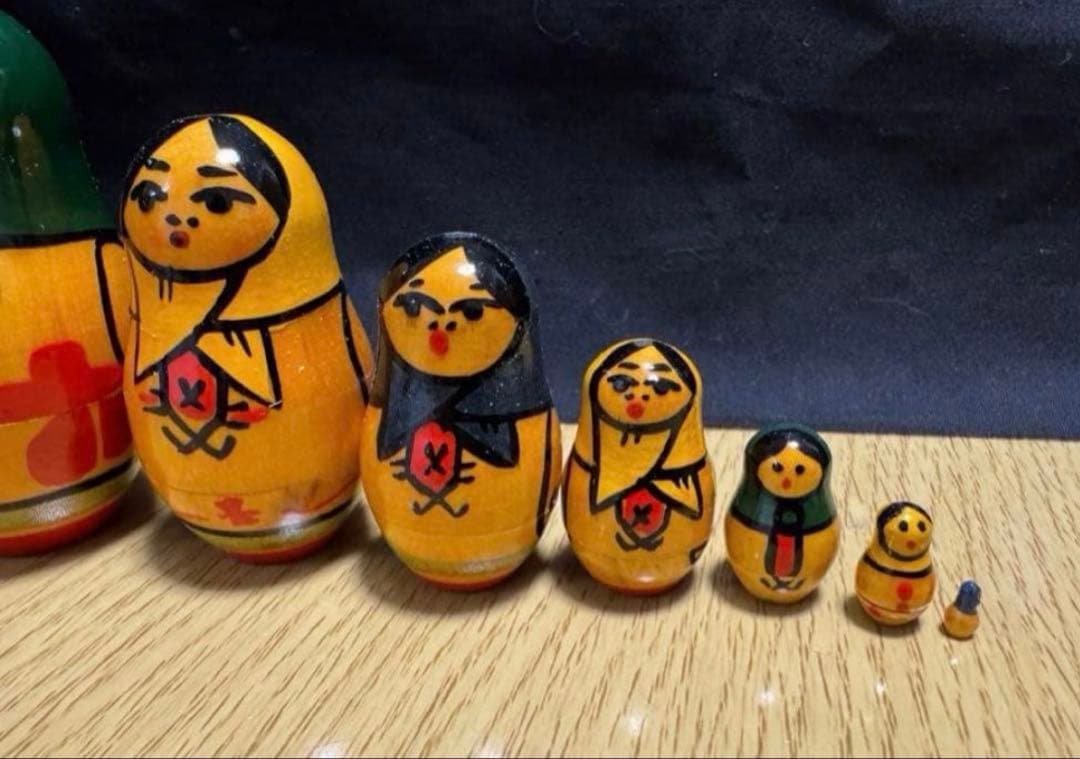 激レア‼️ソビエト　アンティーク　ヨシュカルオラ社　マトリョーシカ　10体