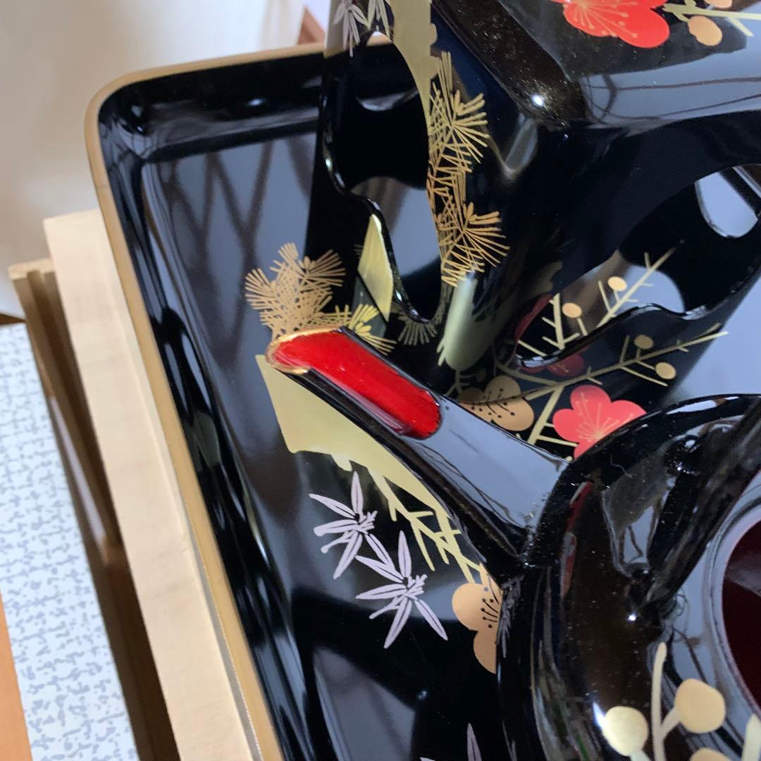 高級会津塗 おとそき 松竹梅 蒔絵師 佐藤長悦