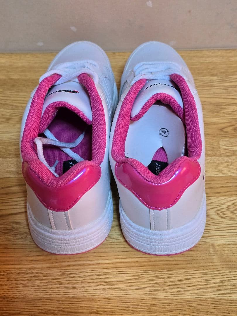 #1816 alienGOLF 女性用ゴルフシューズ ホワイト/ピンク