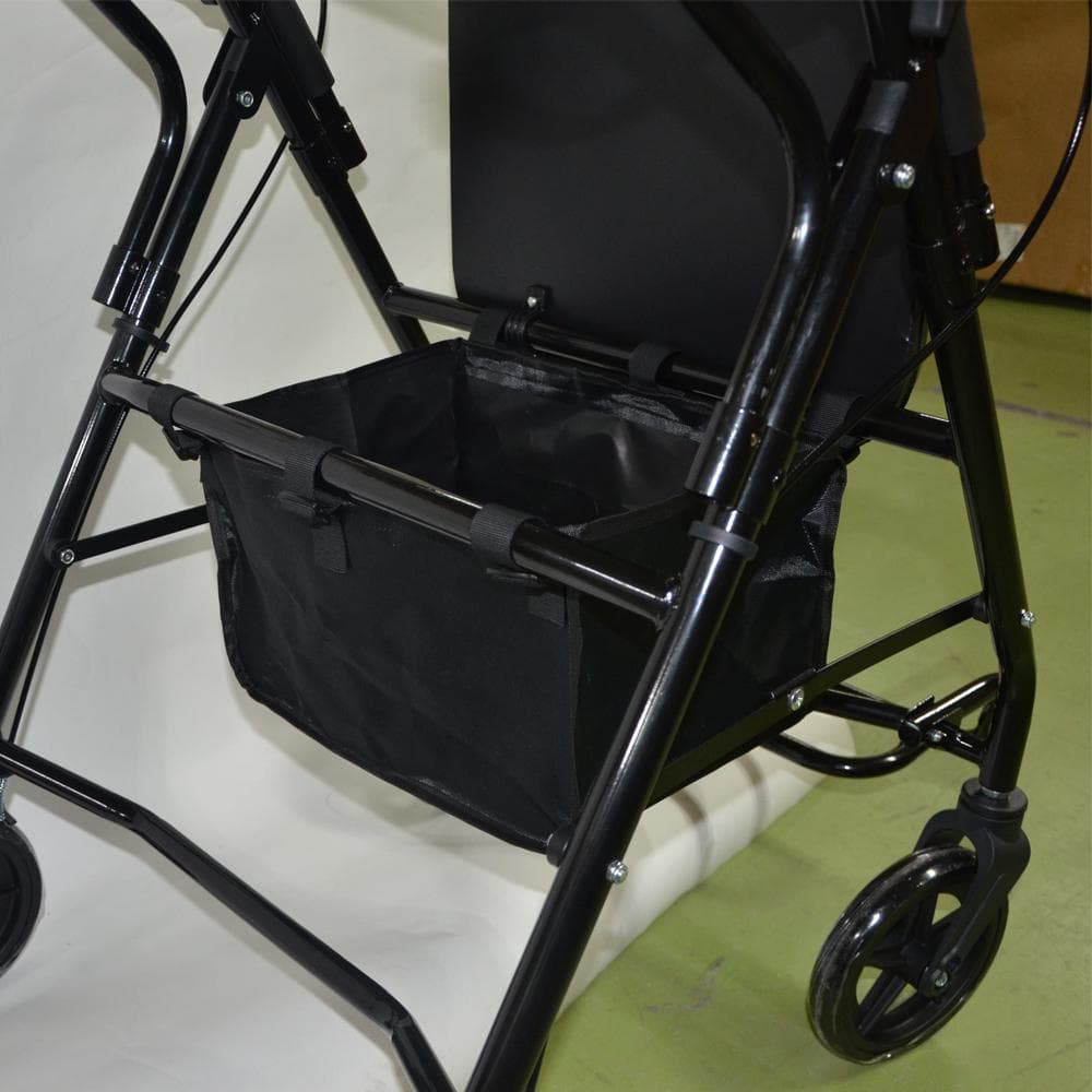軽量わずか、４KG 介助用車椅子 シルバーカーにもなる折り畳み式介助ブレーキ付き