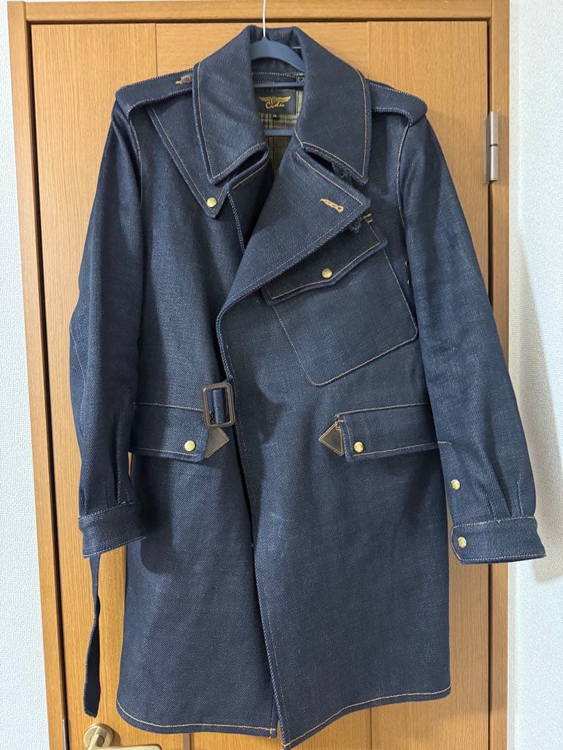 インディゴデニム　ライダースコート