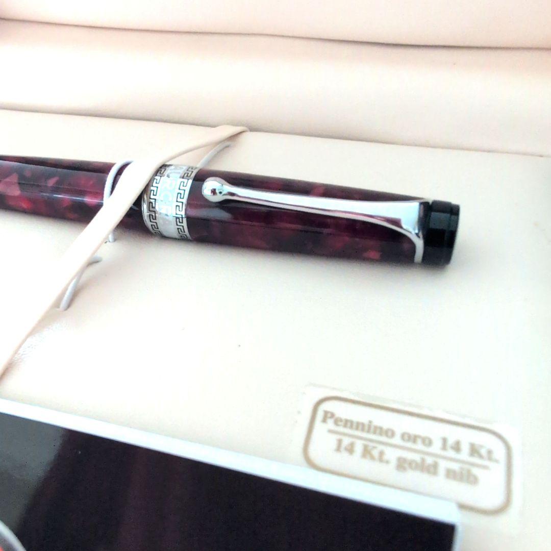 【新品未使用】AURORA オプティマバーガンディ 万年筆 14Kゴールド