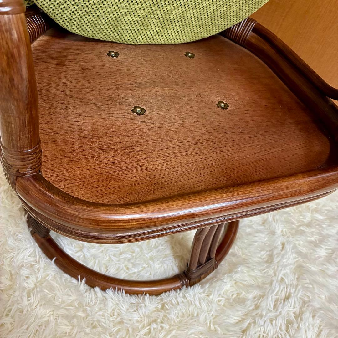 【極美品 】Kazama 籐 回転椅子 ラタン ハイチェア