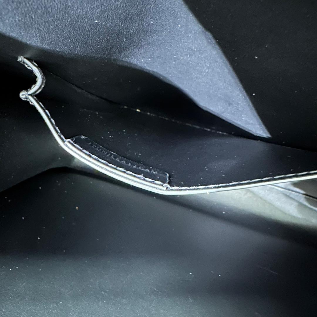 BURBERRY バーバリー ミニツートン レザー ハンドバッグ ブラック