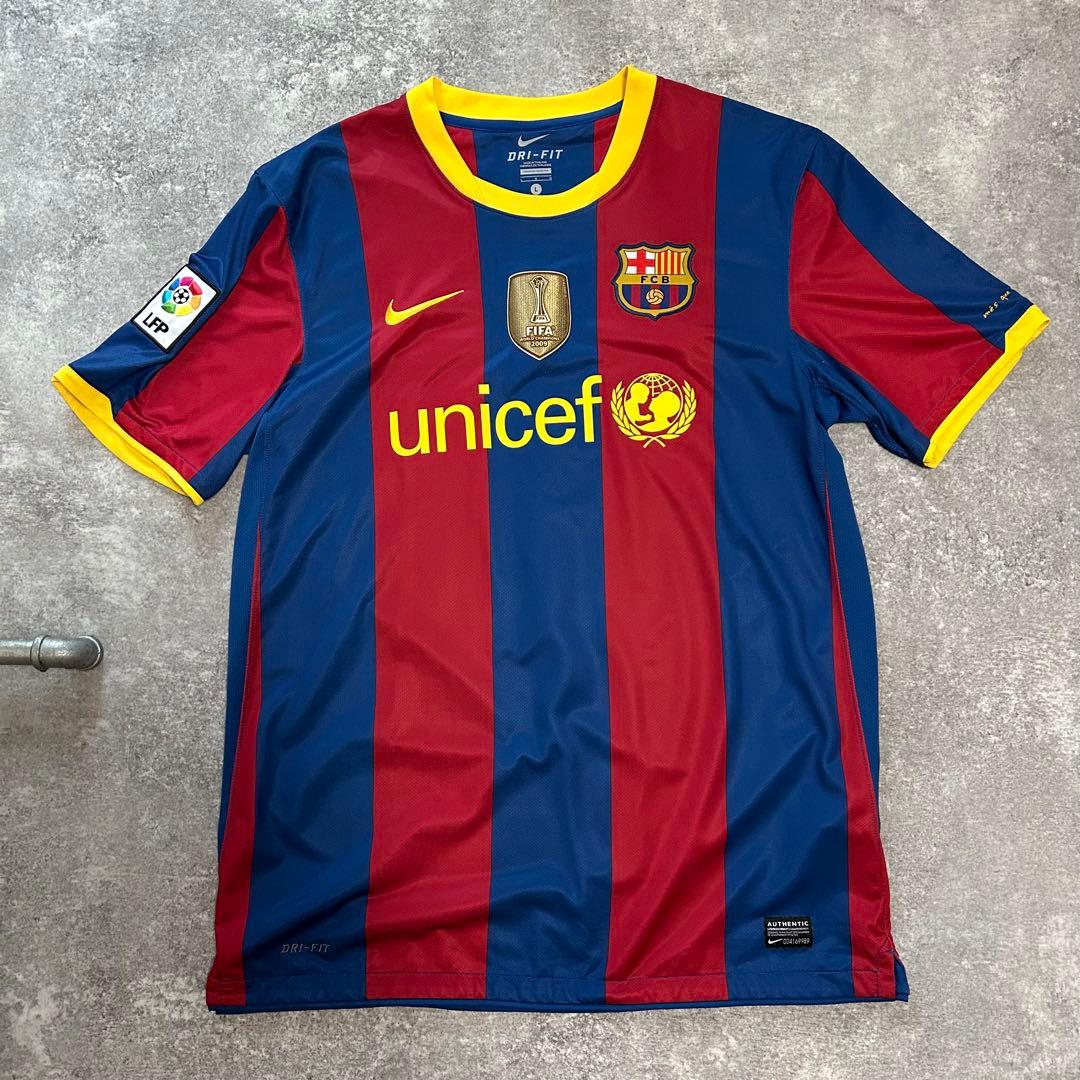 美品　FCバルセロナ　10-11ユニフォーム　メッシ　L