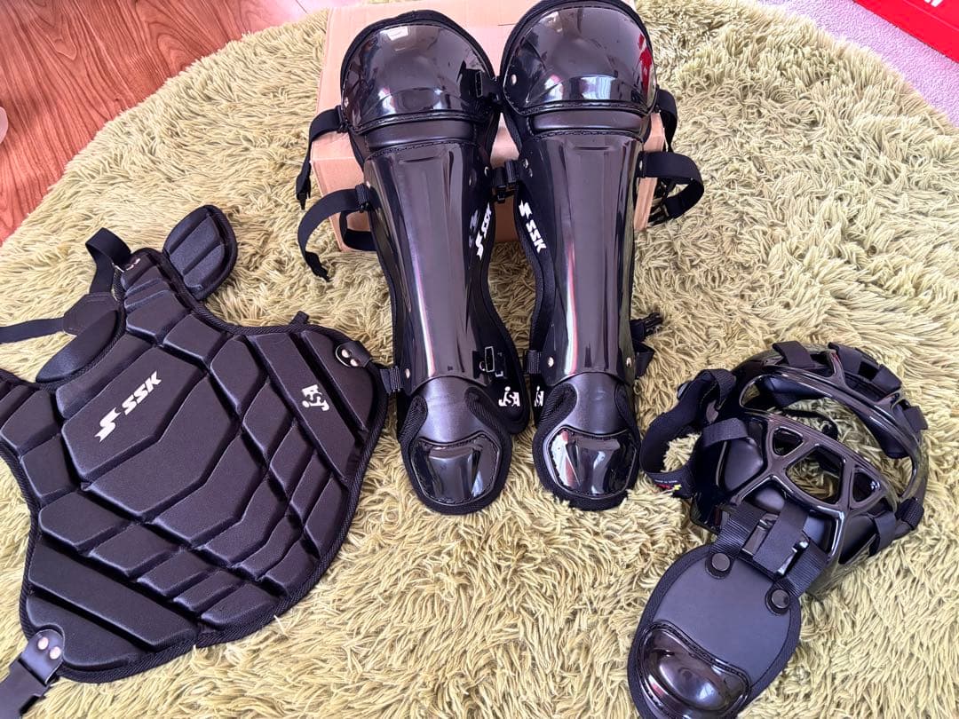 SSK キャッチャー用防具セット 子供用　ブラック ソフトボール