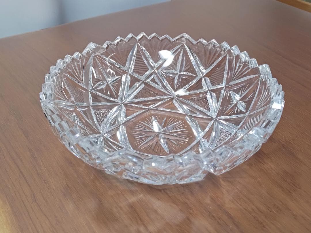 クリスタルガラス 切子ボウル 23cm