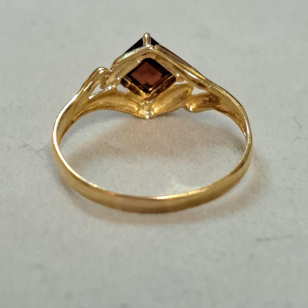K18 ガーネット リング 14号 1月誕生石 18金