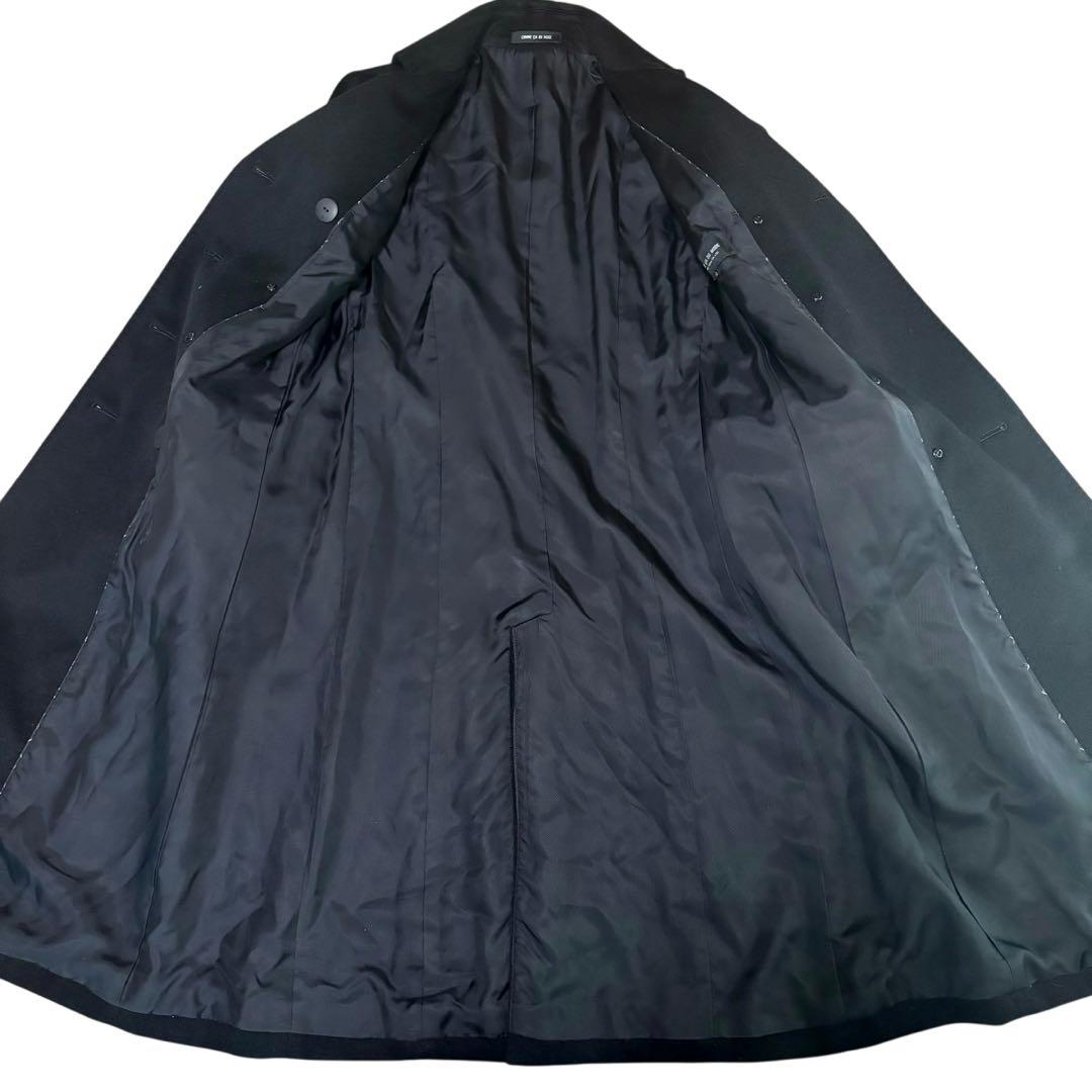 【白マイマイ】コムサデモード　カシミヤ100% ロングコート　黒　ベルト