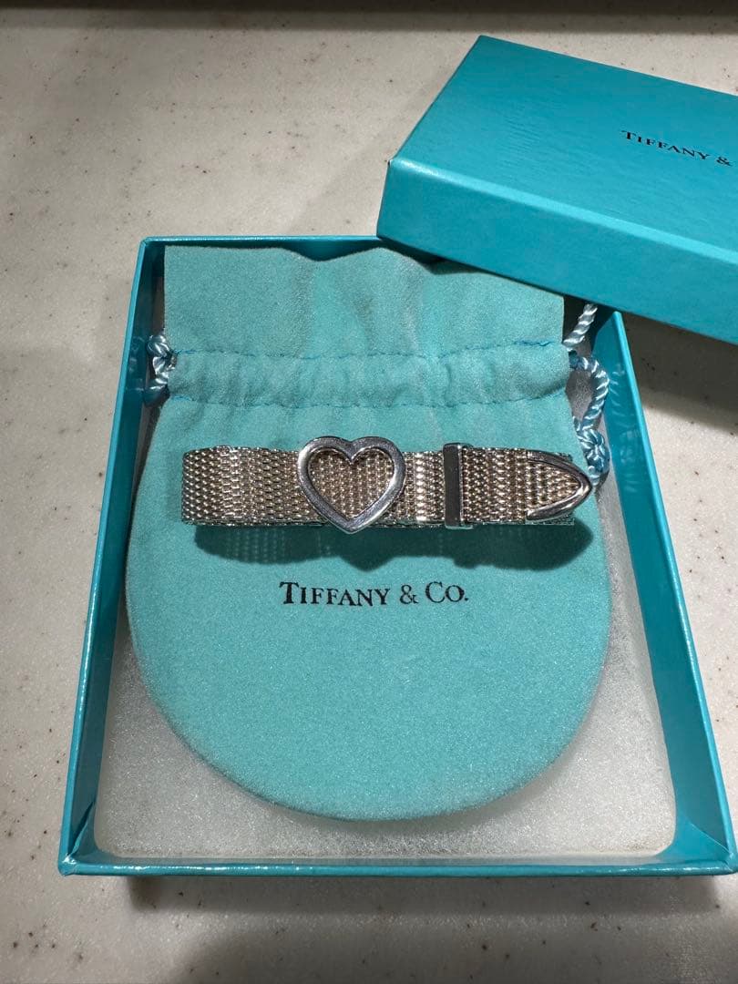 TIFFANYティファニー　サマセット ハートメッシュ ブレスレット