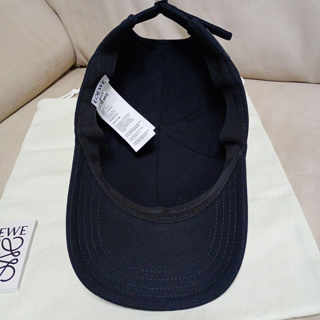 値下げ不可送料無料♡LOEWE ロエベ キャップ キャンバス 刺繍ロゴ ブラック
