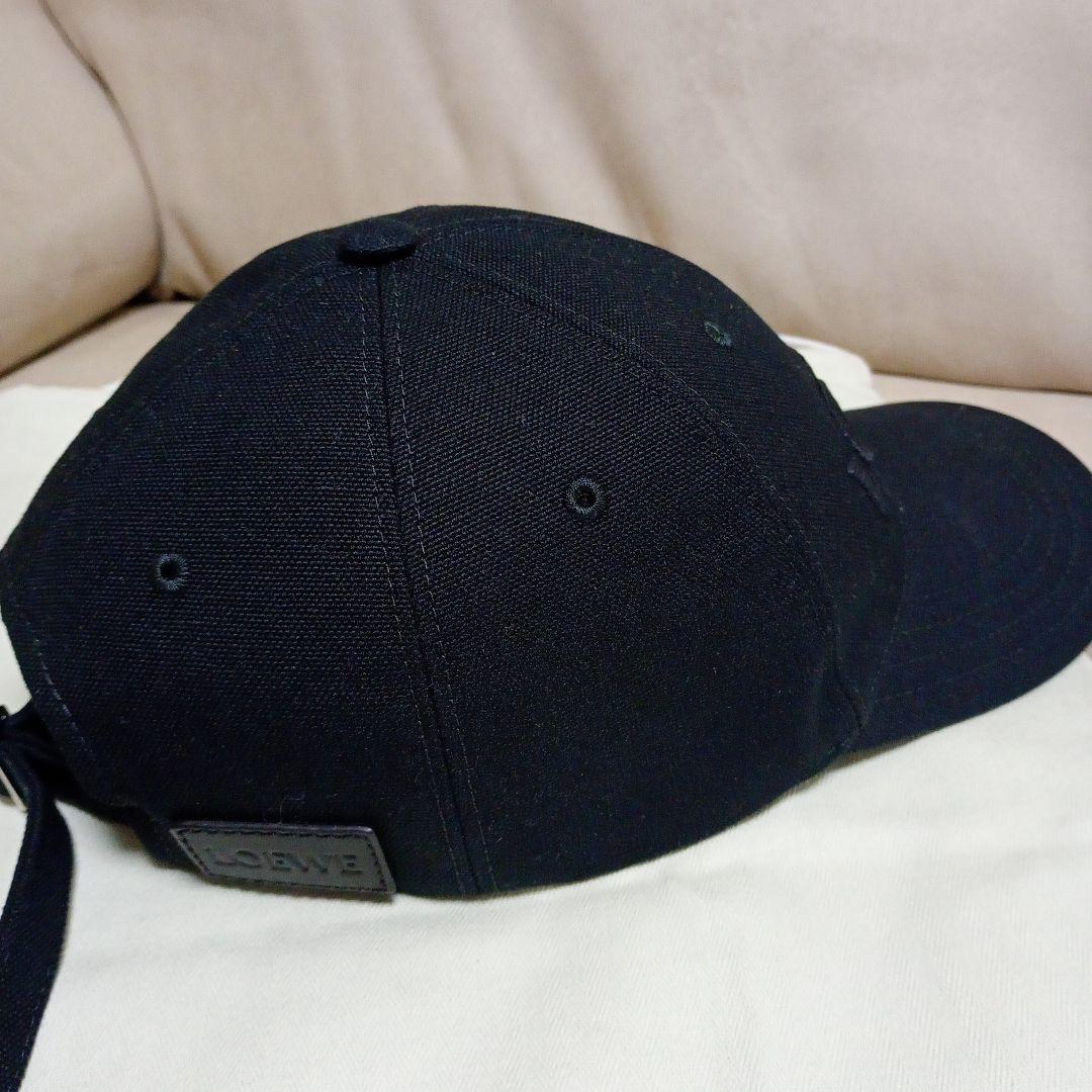 値下げ不可送料無料♡LOEWE ロエベ キャップ キャンバス 刺繍ロゴ ブラック