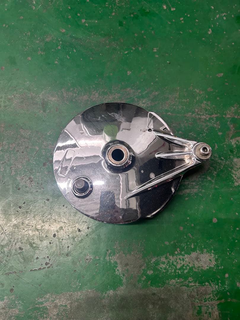 もと絶版GSX400E 刀　リアブレーキ　メッキドラム　パネル　　当時物