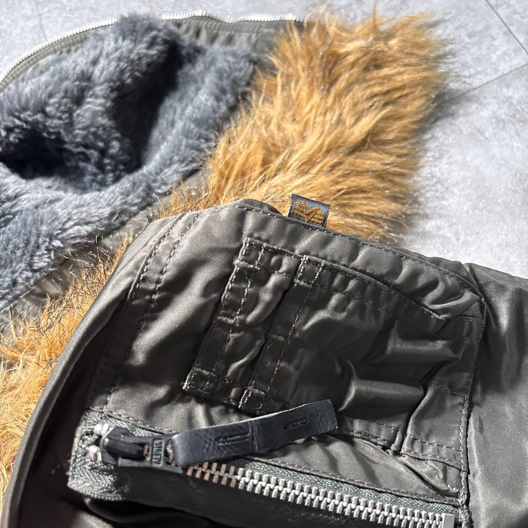 alpha n2b flight jacket n-2b ボタン欠けアリ　短丈