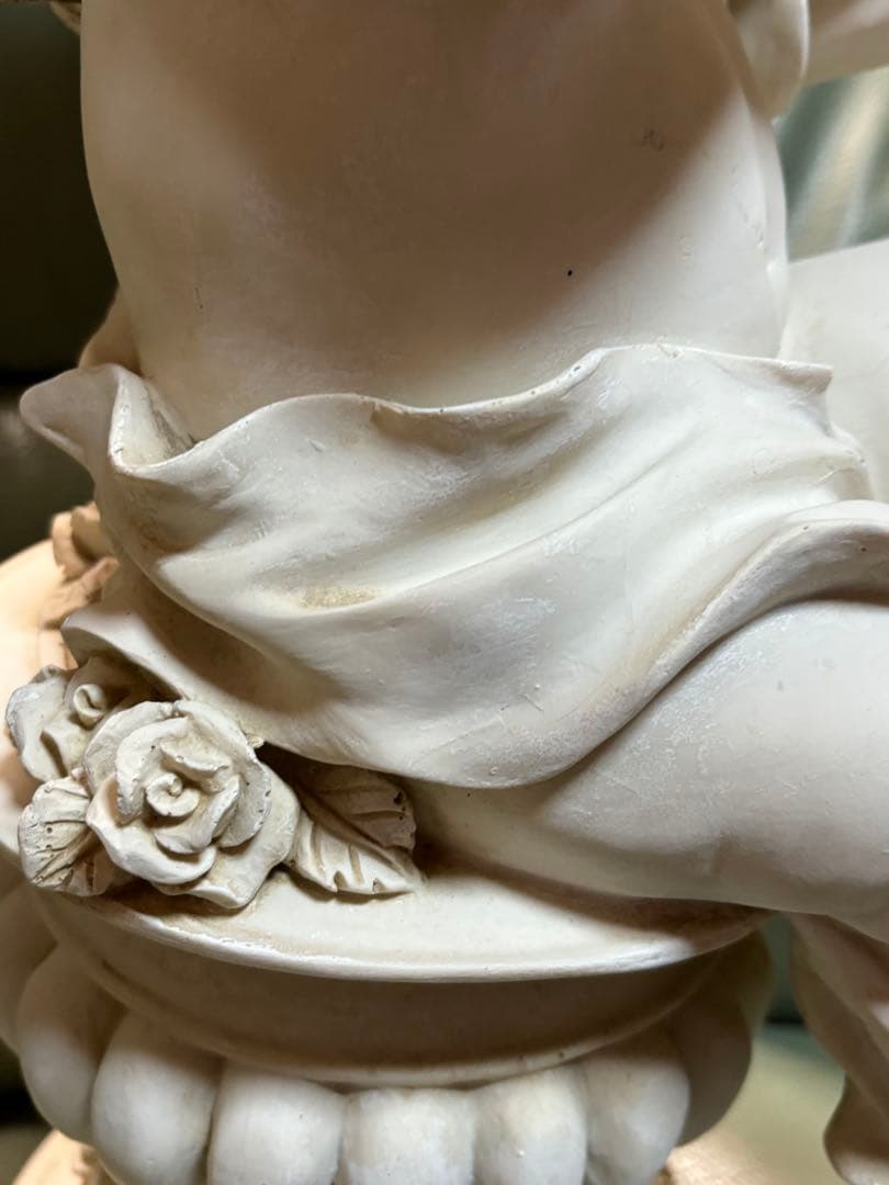 ☆週末大特価☆ホワイト天使のバイオリン像 約50センチ（現状品）