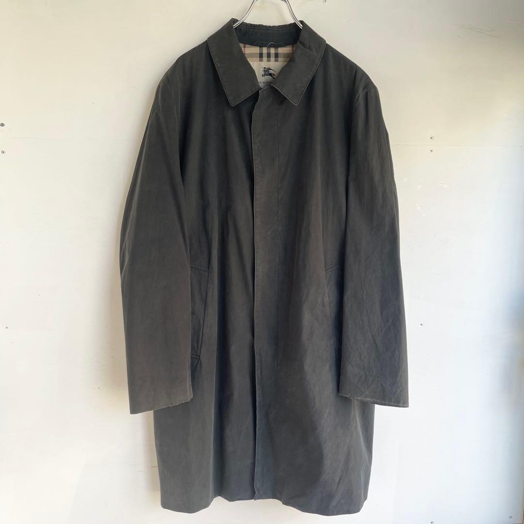 Burberry ステンカラーコート バーバリー アウター フェード 古着 黒