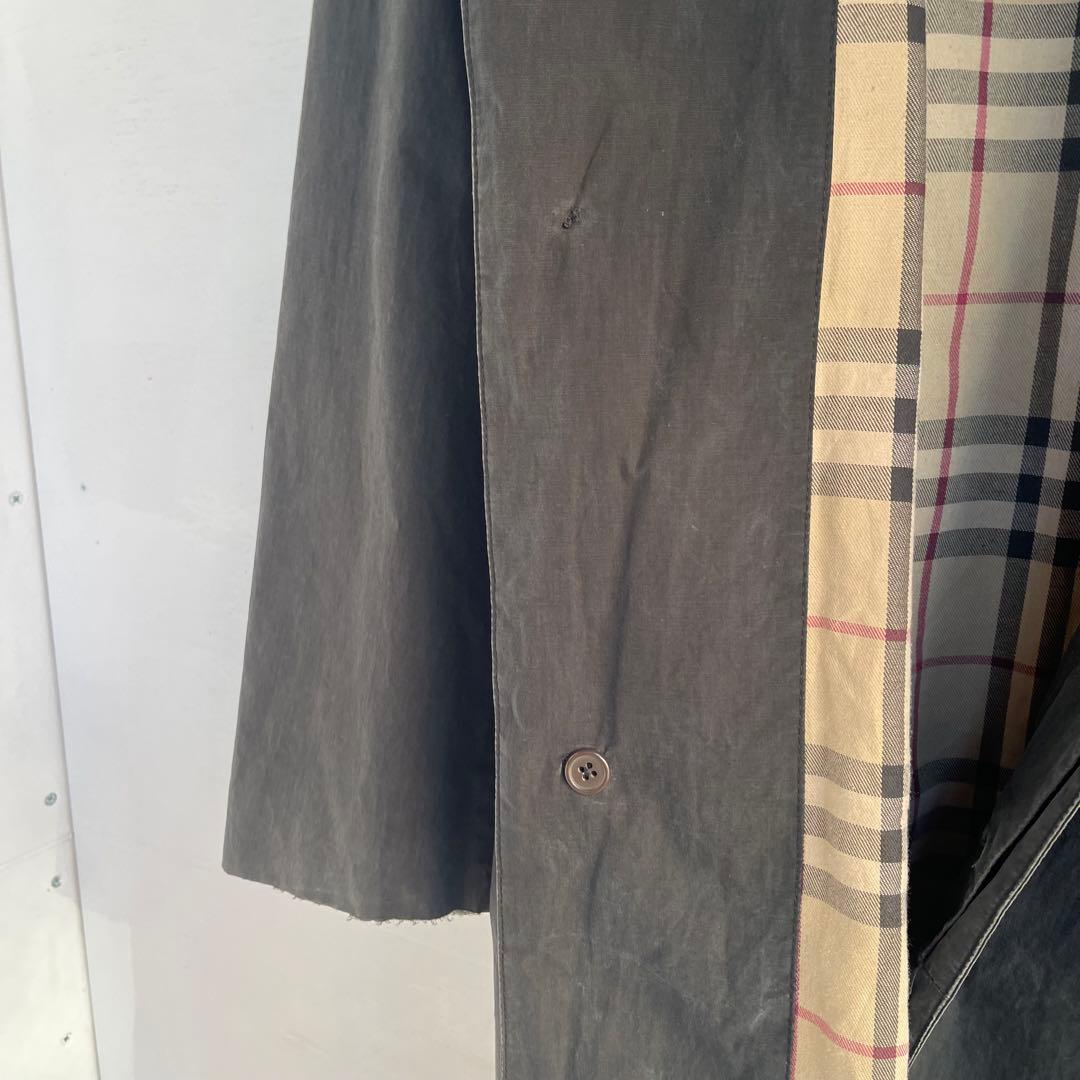 Burberry ステンカラーコート バーバリー アウター フェード 古着 黒